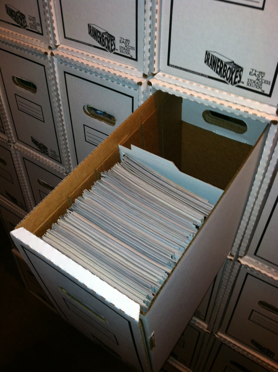 5 Pack LONG DrawerBoxes w/5 BoxSort Rails Comic Book Storage Boxes Stackable