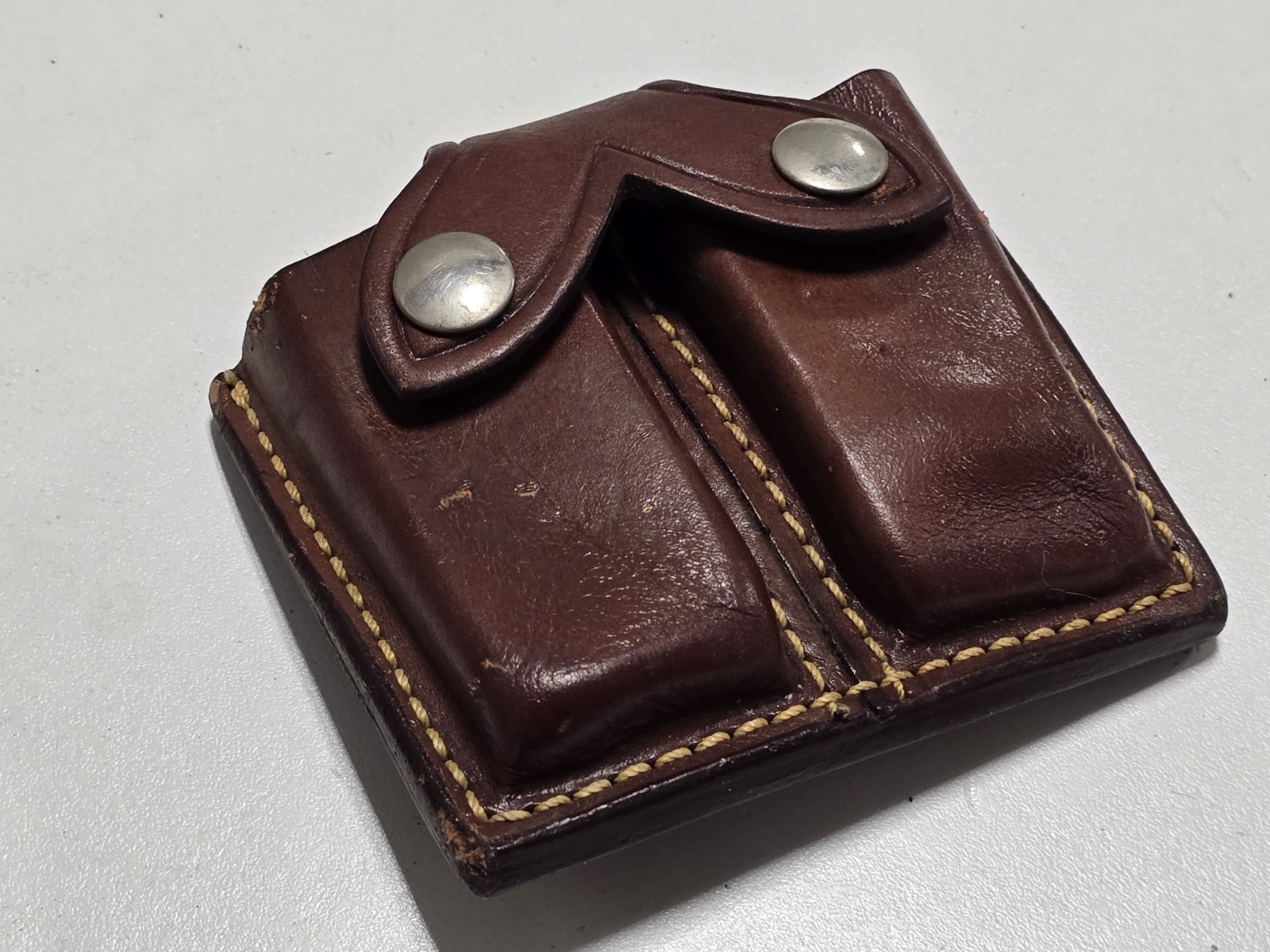 Smith & Wesson Double Magazine Ammunition Leather Pouch Case 134