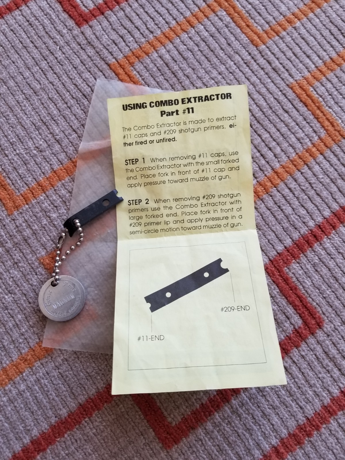 Gonic Arms extractor tool for #11 cap & #209 primer - muzzleloader black powder