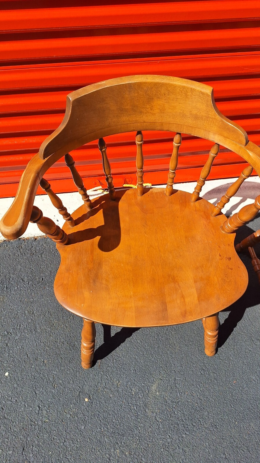 2 Vintage S Bent & Bros Colonial Windsor Captain Spindles \ Folding table