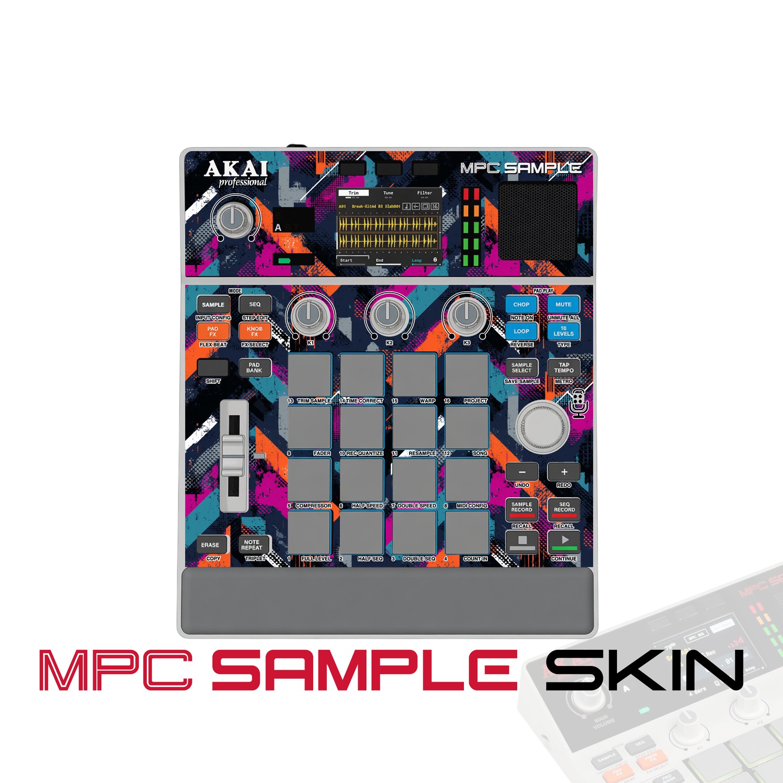 Akai MPC Sample Skin / Neon Geo Clash