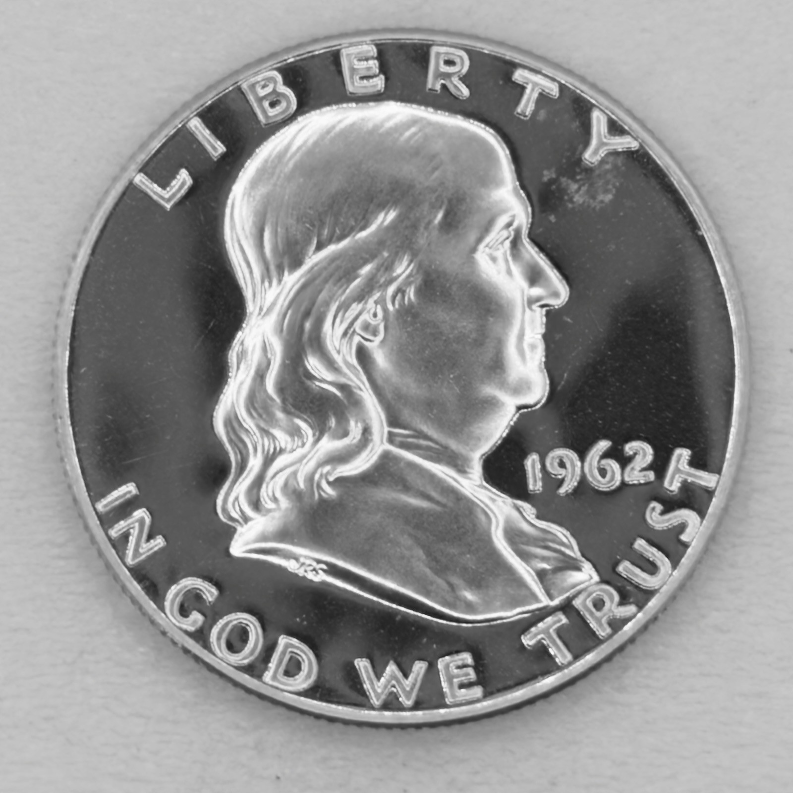 1962 Franklin Half Dollar Proof 90% Silver CAMEO (Blemished)