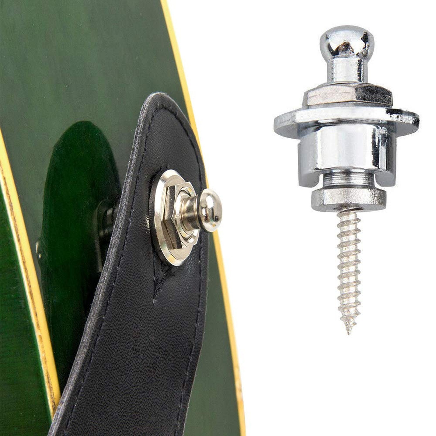 4Pcs Guitar Strap Locks Set, Quick Release Security Guitar Straplock Button f...