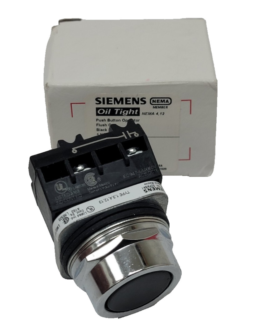 New Siemens 52PA8A1K Push Button Operator, Nema 4, 12, Flush Cap Type