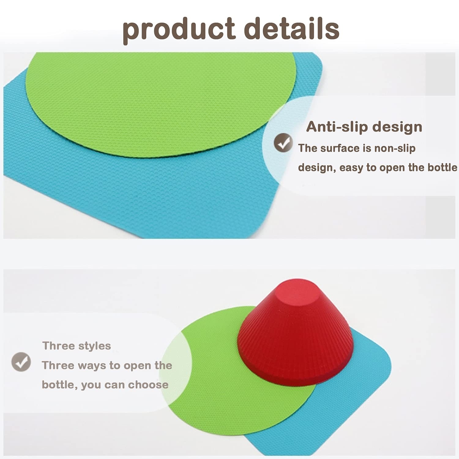 Jar Gripper Multi Purpose Reusable Rubber Small, Teal, Green
