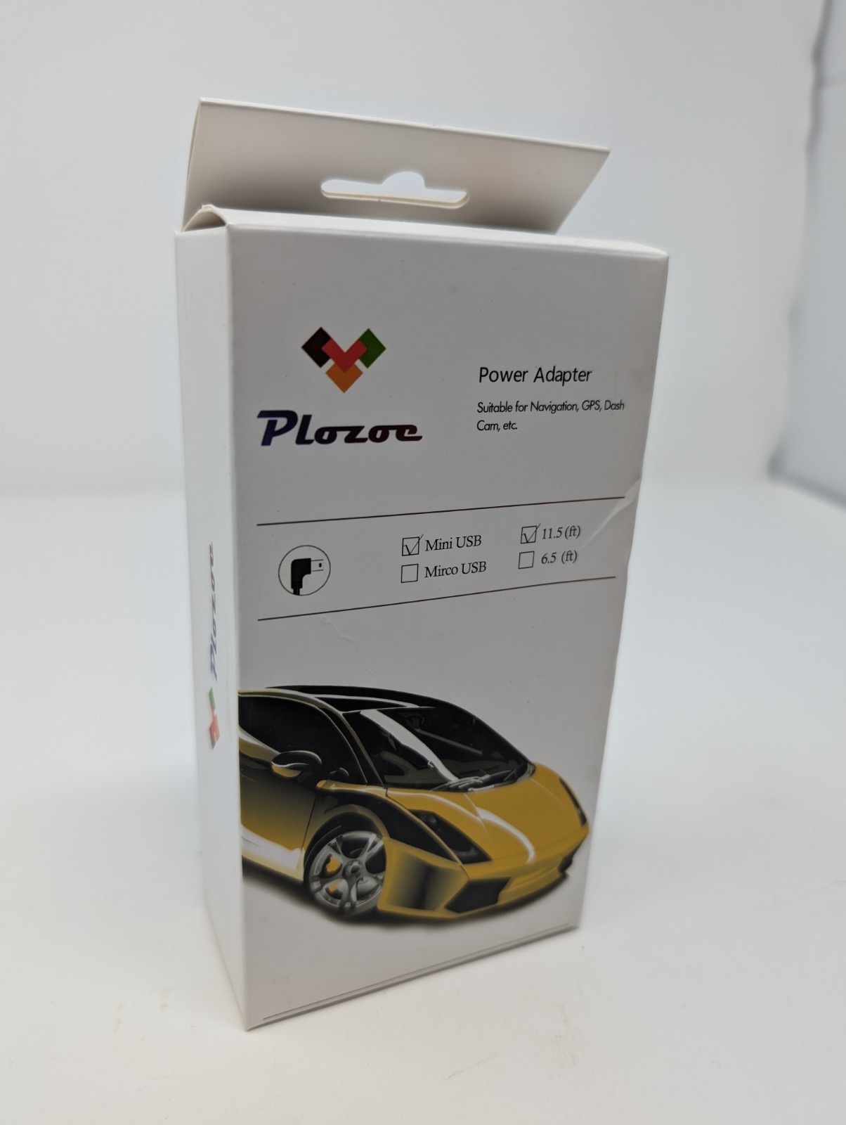Plozoe Mini USB Power Adapter Suitable for Navigation GPS Dash Cam etc, 11', NEW