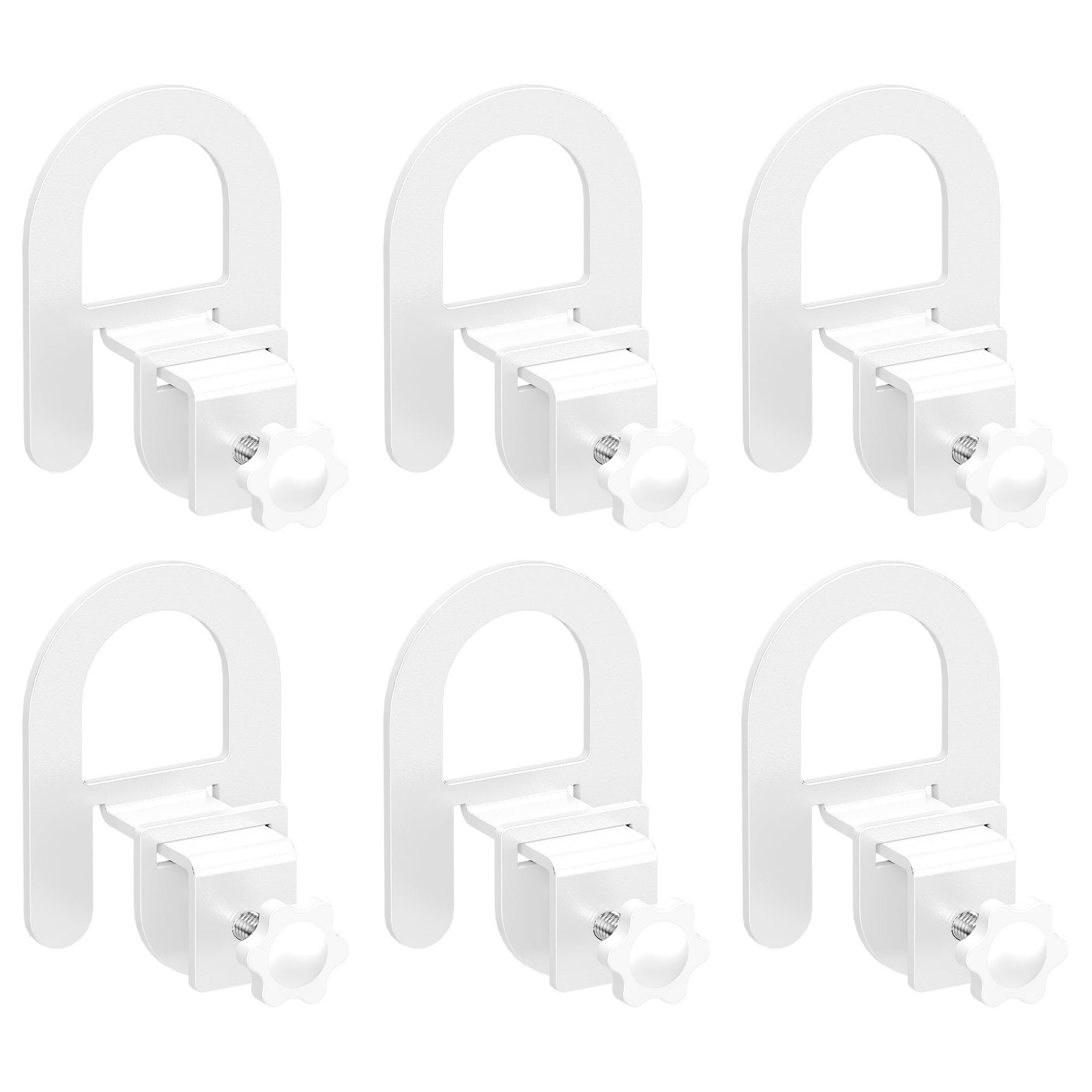 6 PCS White Non Slip Mattress Gaskets Adjustable Holder Metal Bed Frame