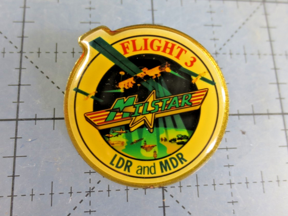 PIN vintage MILSTAR Flight -3 SATELLITE 'LDR and MDR' from 1999 (Free Shipping!)