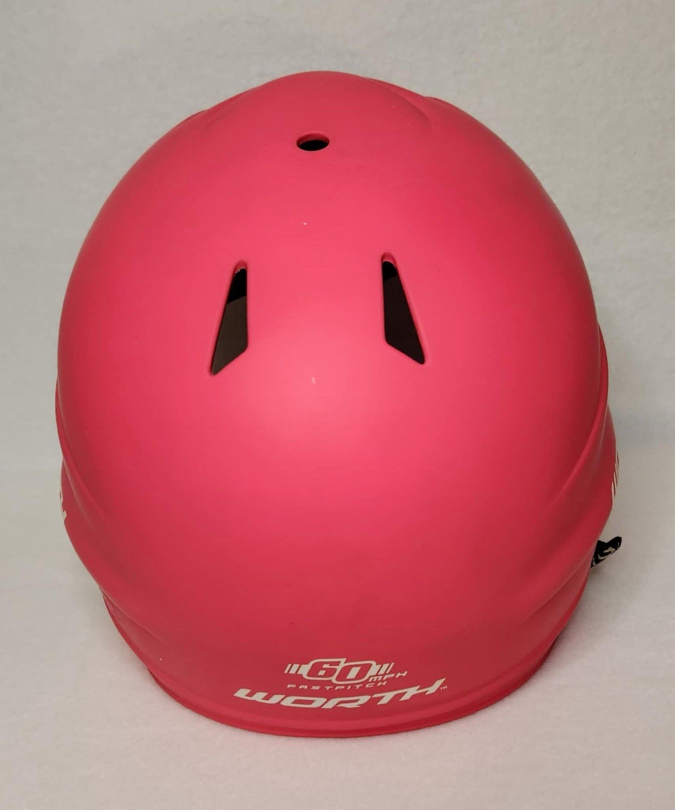 Worth Fastpitch Softball Batting Helmet 60 MPH Matte Pink White