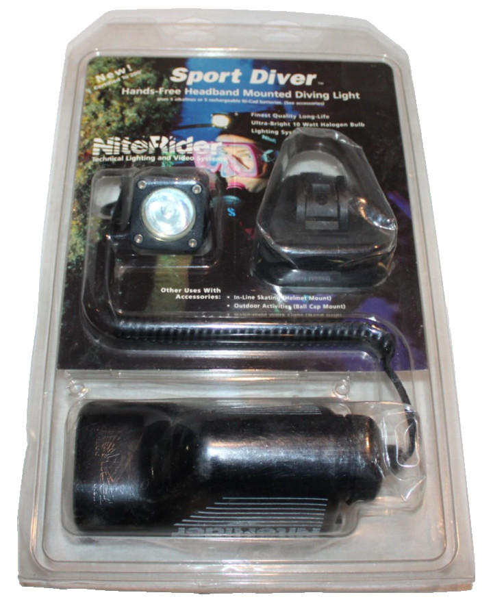 NiteRider Sport Diver Hands-Free Headband Mounted Diving Light in Package