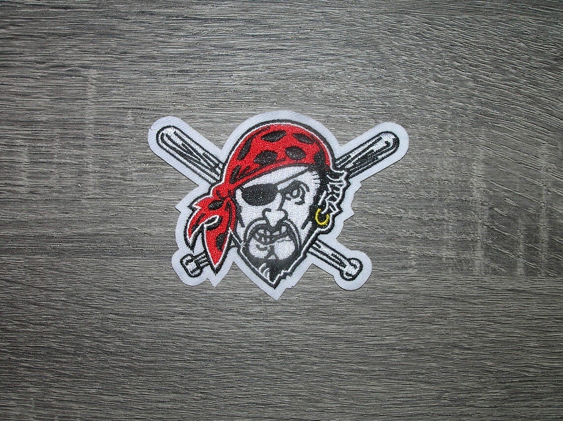 Pittsburgh Pirates Alternate Retro Logo Embroidered Iron On Patch 3.75" x 2.75"