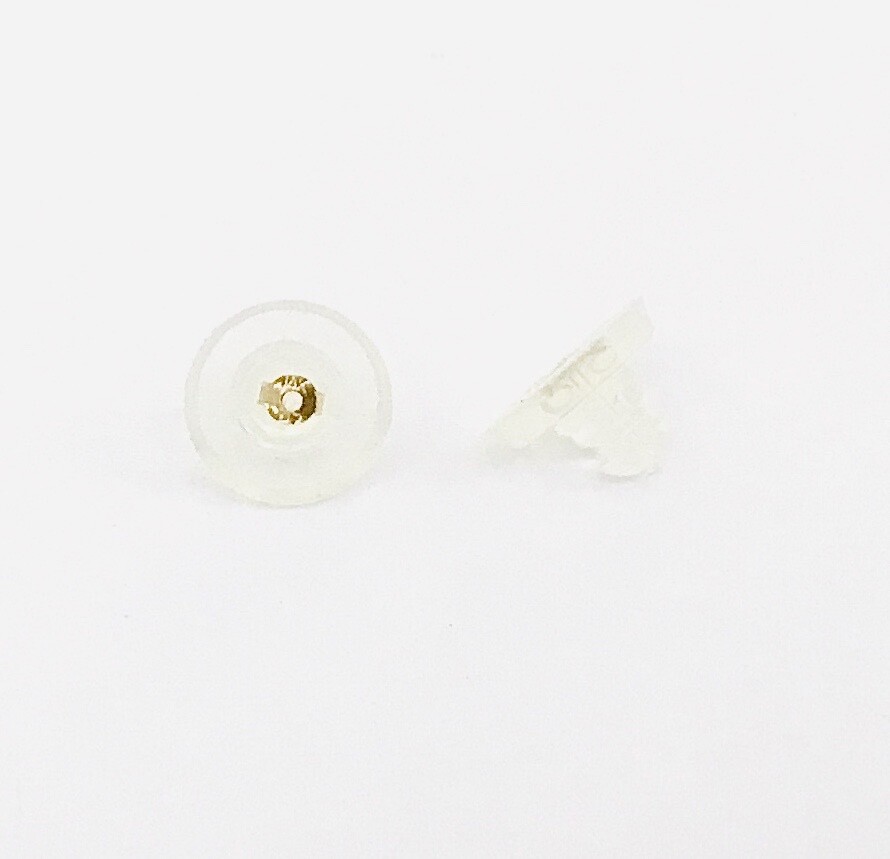White Cultured Freshwater Pearl 8 - 8.5 mm Solid 14K Gold Stud Earrings NEW