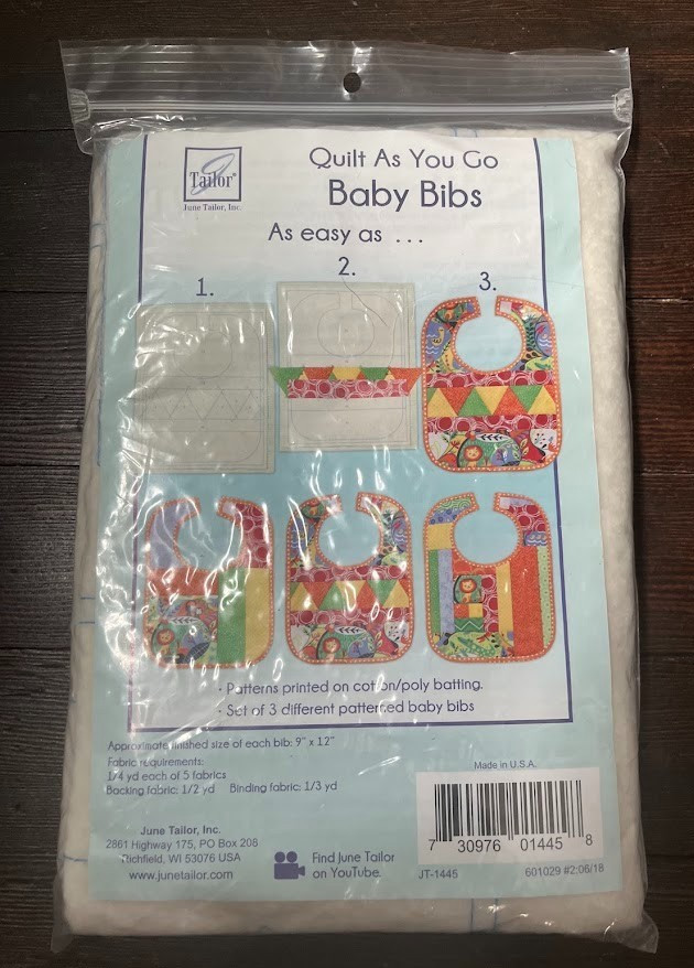 June Tailor Quilt As You Go Three Baby Bibs New