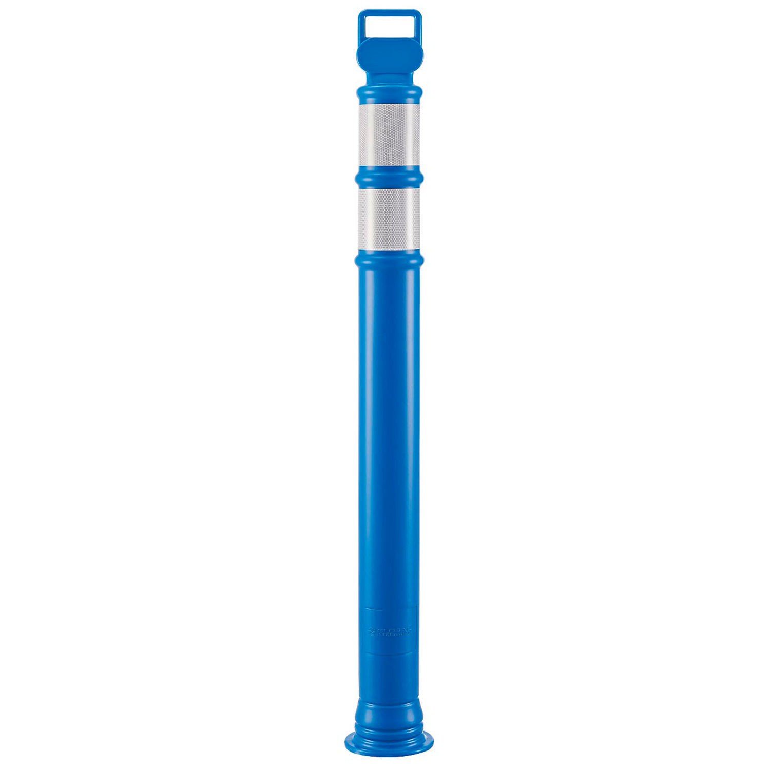 Global Industrial Portable Delineator Post w/ 3" Reflective Bands 49"H Blue