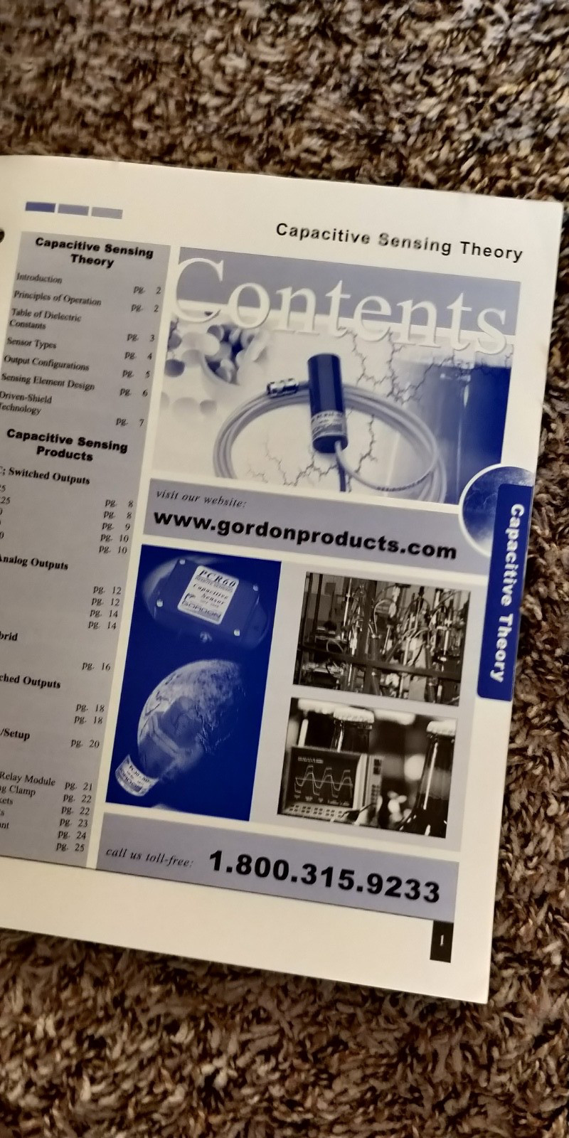 2000 GORDON Products Incorporated CATALOG Capacitive and Inductive Sensing C4