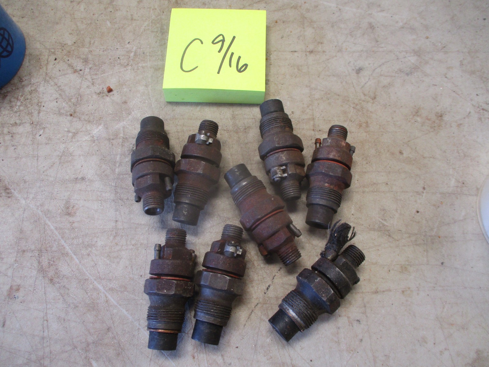 Lot of 8 Used Diesel Injectors for HMMWV Engine, CORES for Rebuild