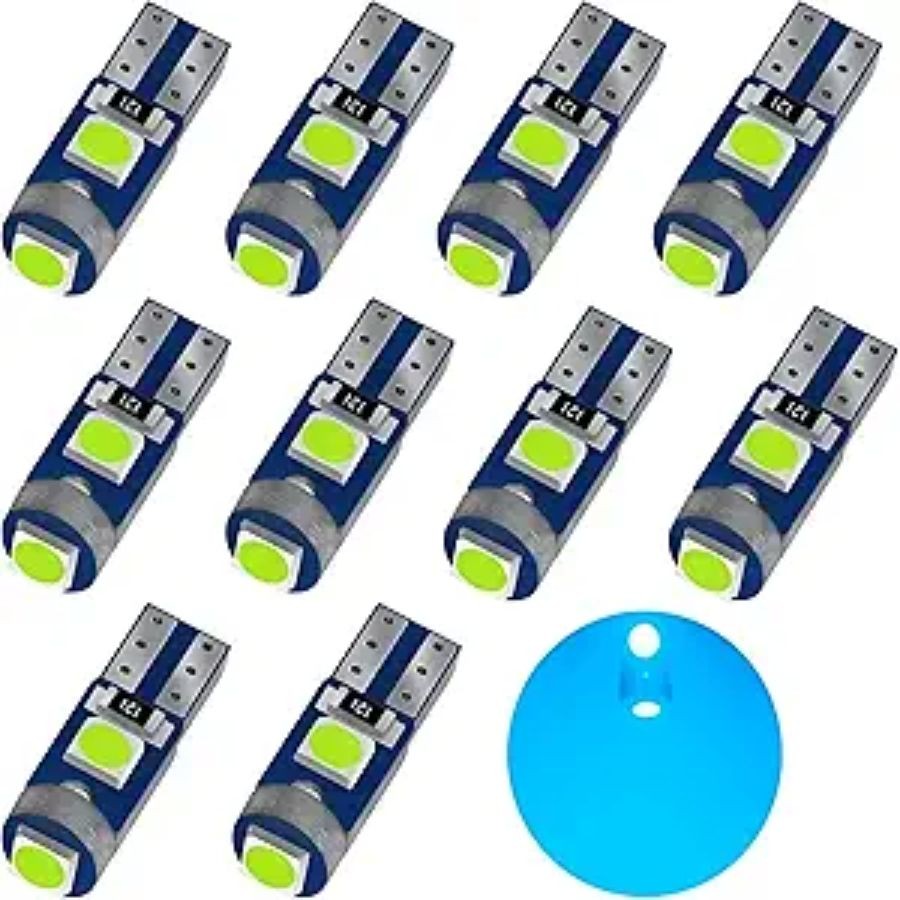 Ice Blue T5 37 74 2721 PC74 PC37 LED Bulb, 3030 Chips Super Bright  Ice Blue
