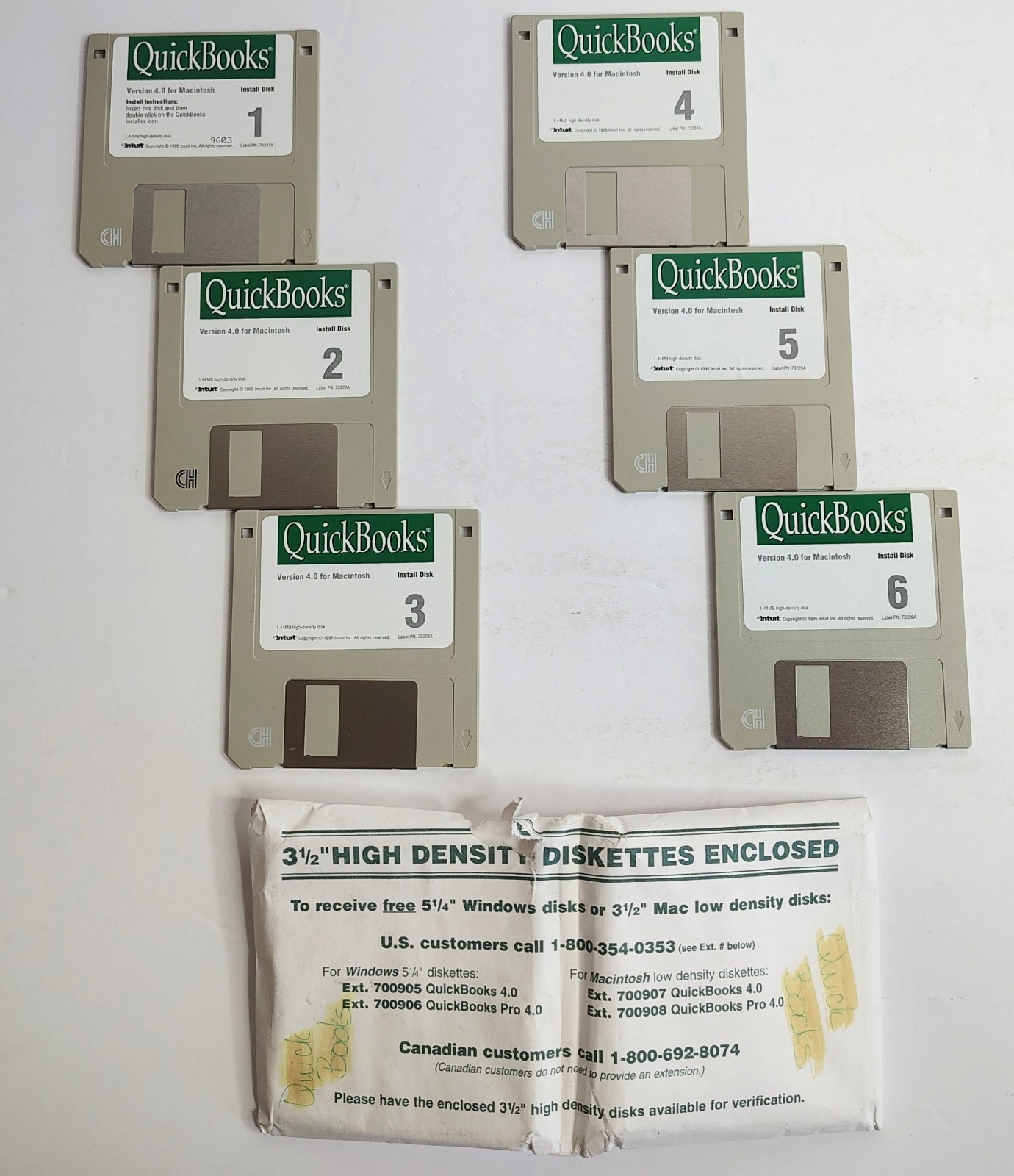 QuickBooks for Macintosh Mac Version 4.0 Floppy Disk Vintage Accounting Software