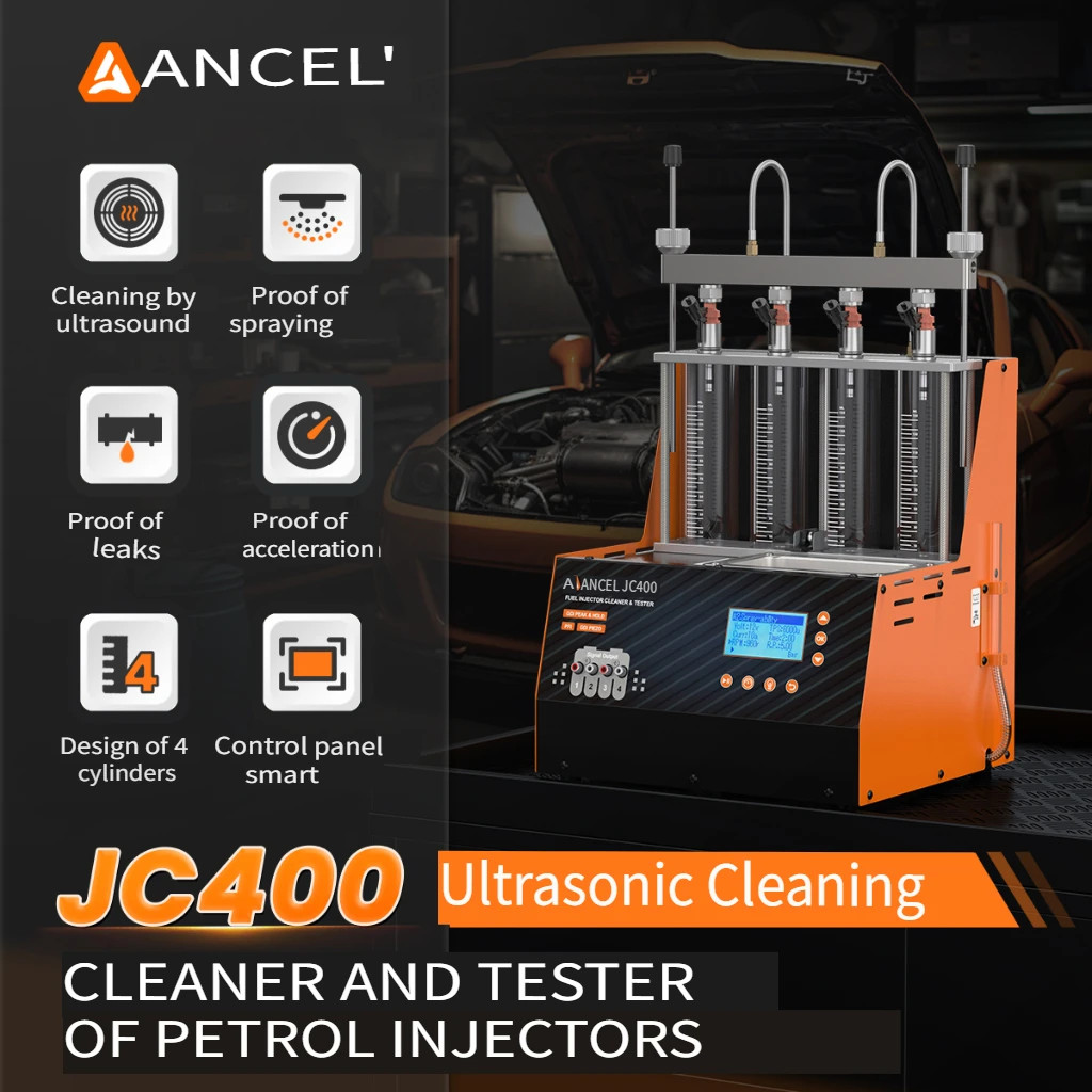 ANCEL JC400 0-20Bar Pressure Fuel Injector Cleaner Tester for PFI GDI Piezo