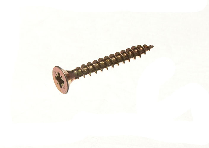 New 100 X Chip Board Screw Fixings Yzp Yellow Zinc Plated Steel 4.5 X 40 - Onest