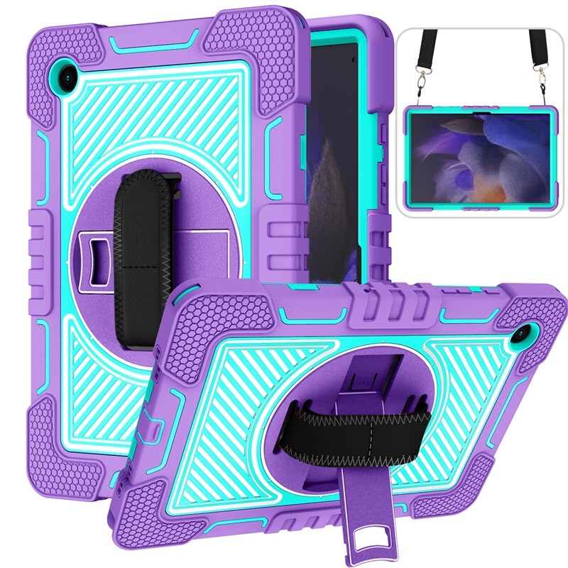For Samsung Tab A A7 A8 S6 S7 S8 S9 S10 Tablet Shockproof Stand Case Cover Strap
