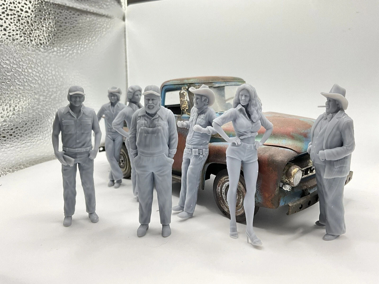 Dukes Of Hazzard cast 3d Printed all 7