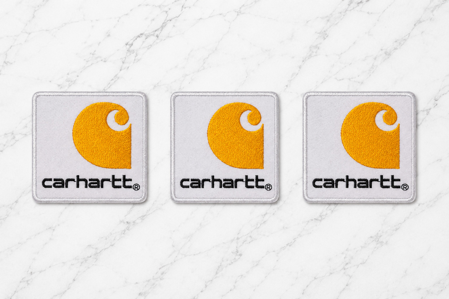 CARHARTT LOGO 3 PACK EMBROIDERED IRON ON PATCH 2.75"X2.75" FREE SHIPPING&TRACKIN