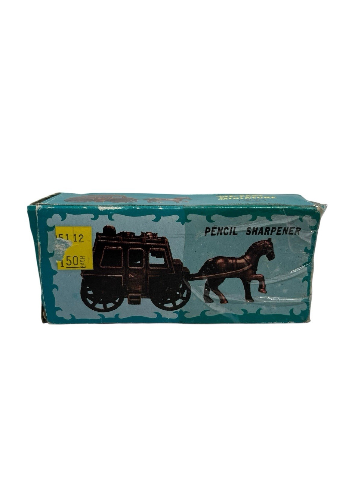 Vintage Miniature Die Cast Metal Pencil Sharpener Horse And Carriage