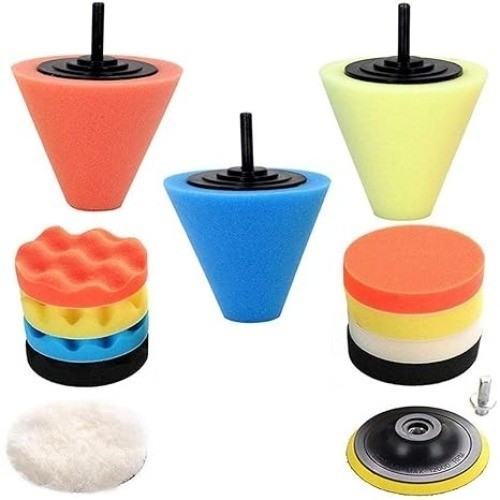 Buffers and Polishers Kit for Drill, 14Pcs Drill Polishing Wheel Foam Ball Buffi