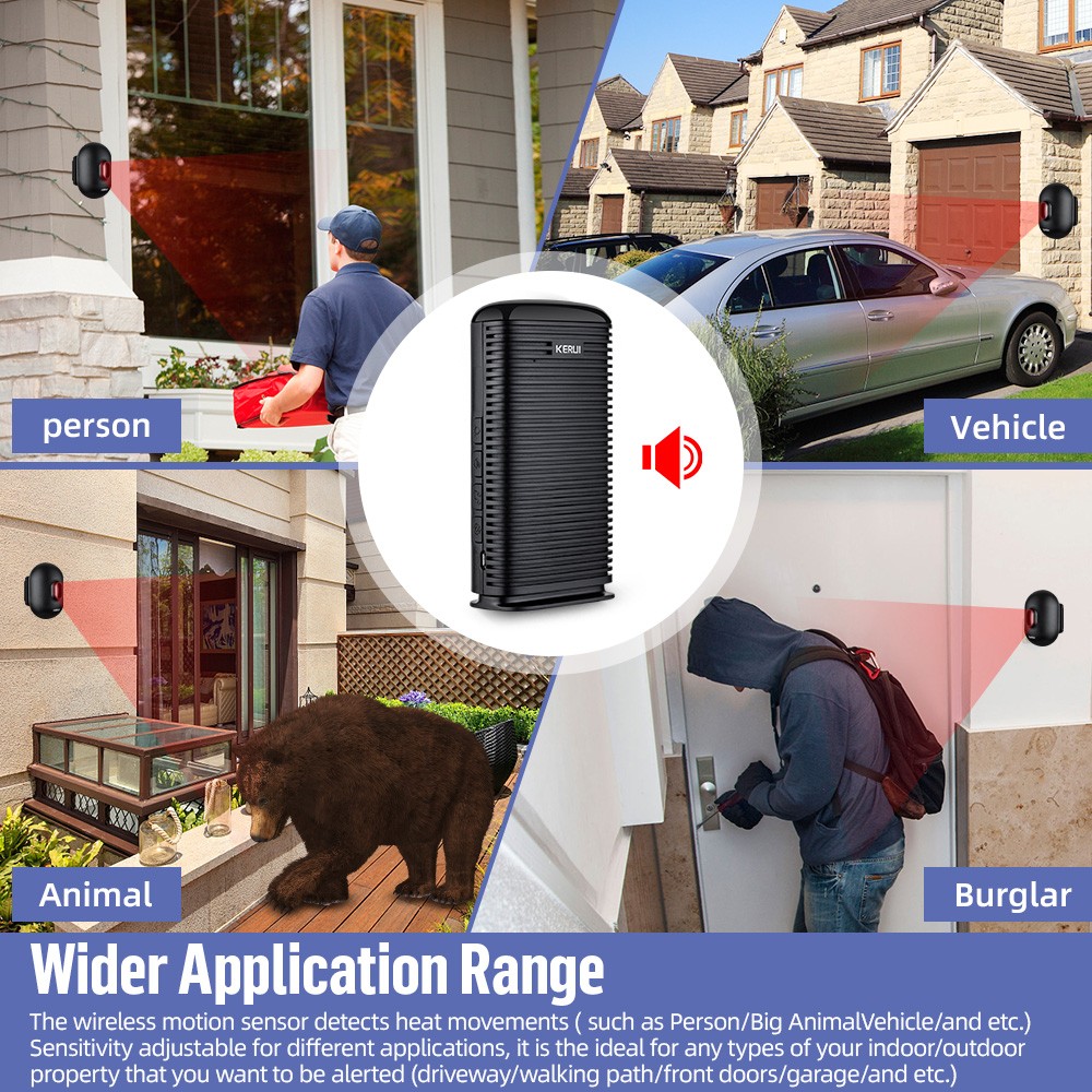 KERUI Driveway Alarm Wireless System Outdoor Motion Sensor for Home Security