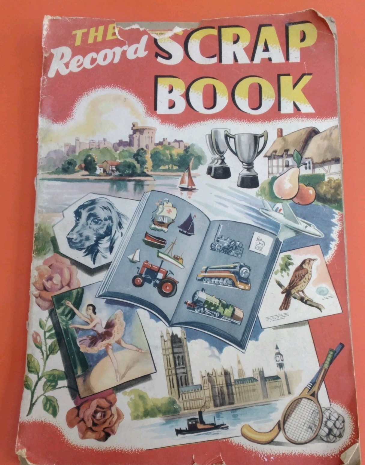 Vintage Retro 1950-60s Scrap Book Album Eagle Comic Classic Cars Cutouts Rare