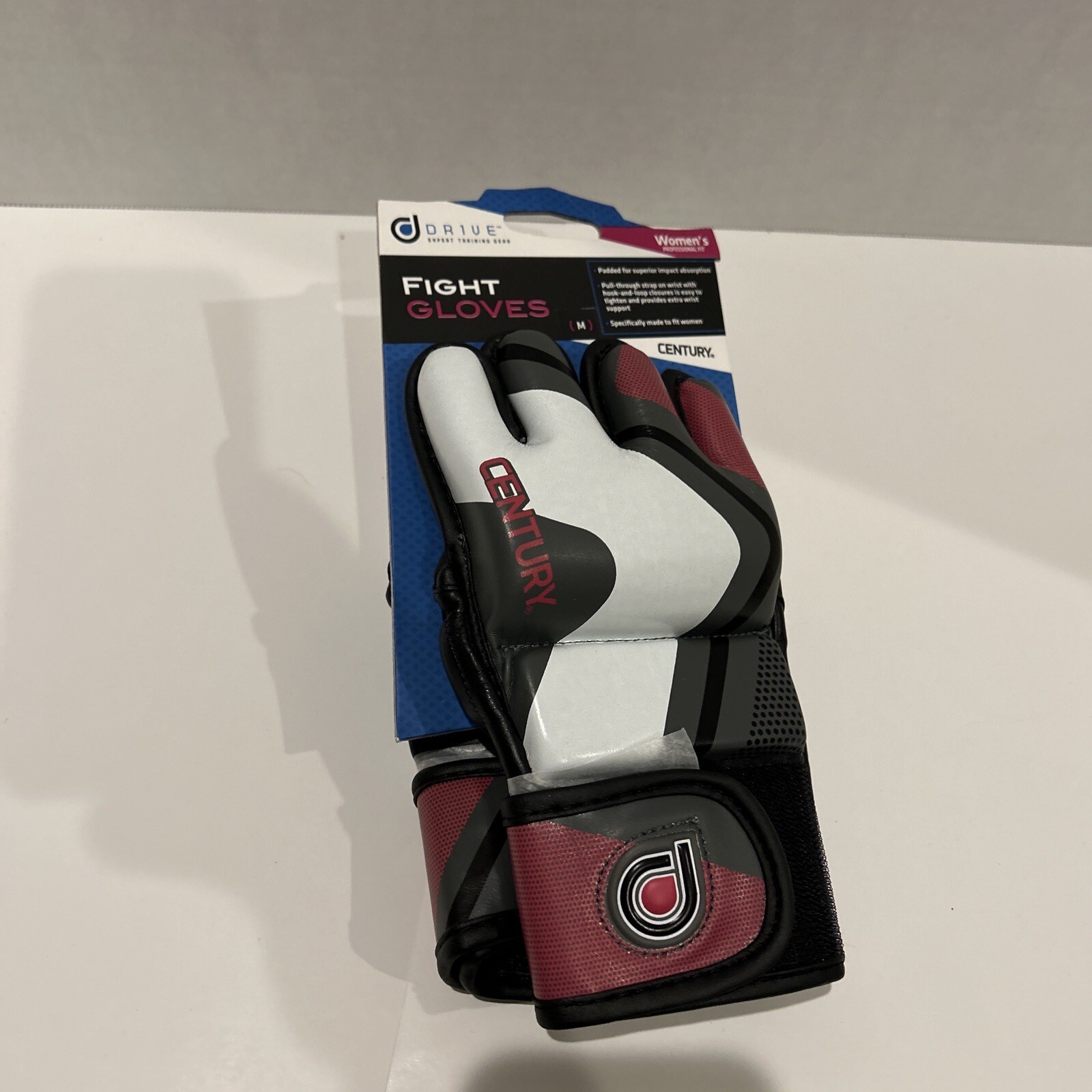 Century Drive Women's Fight Gloves Black/Gray Size M New Padded Professional