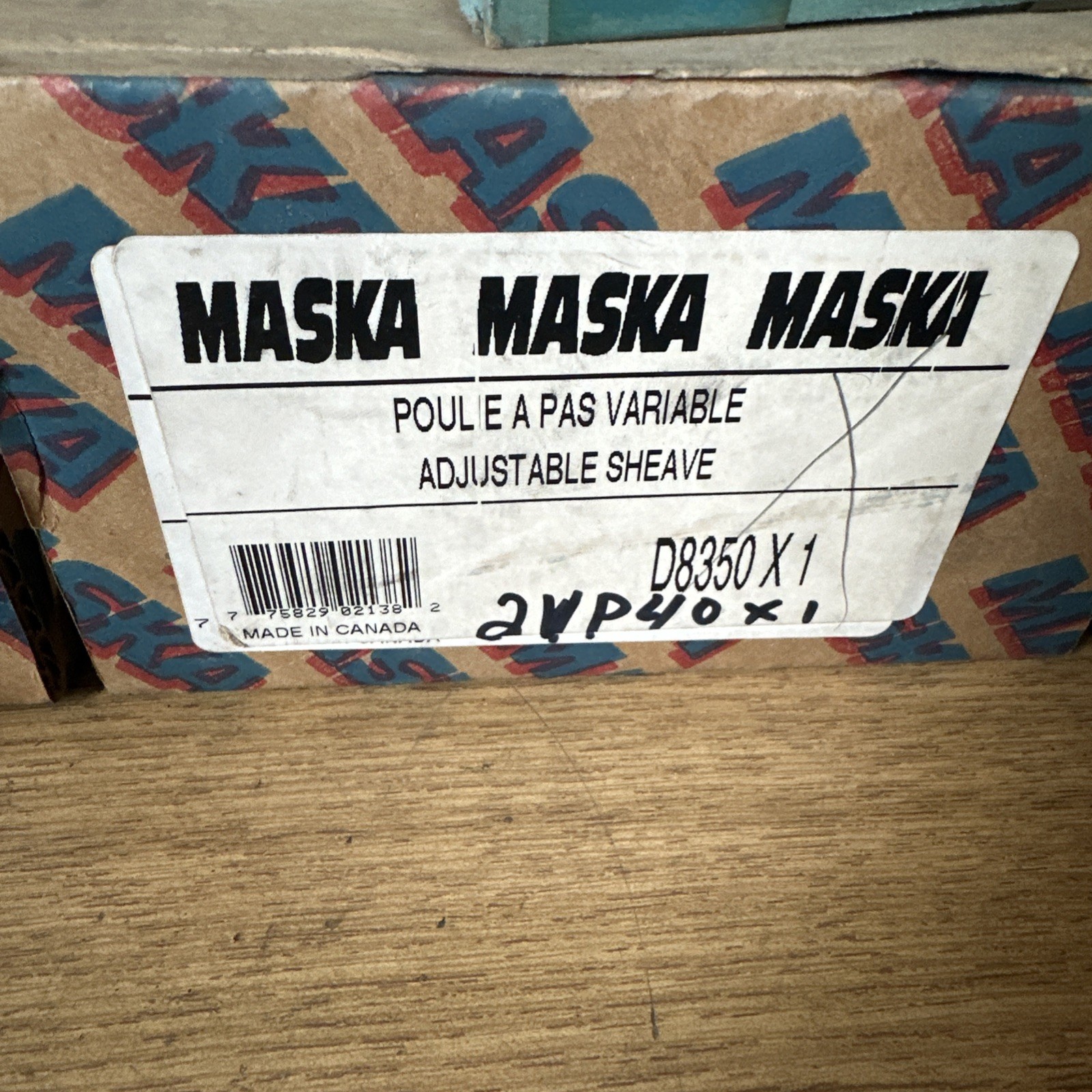 2VP40 X 1” Maska Multi Variable Pitch Sheave