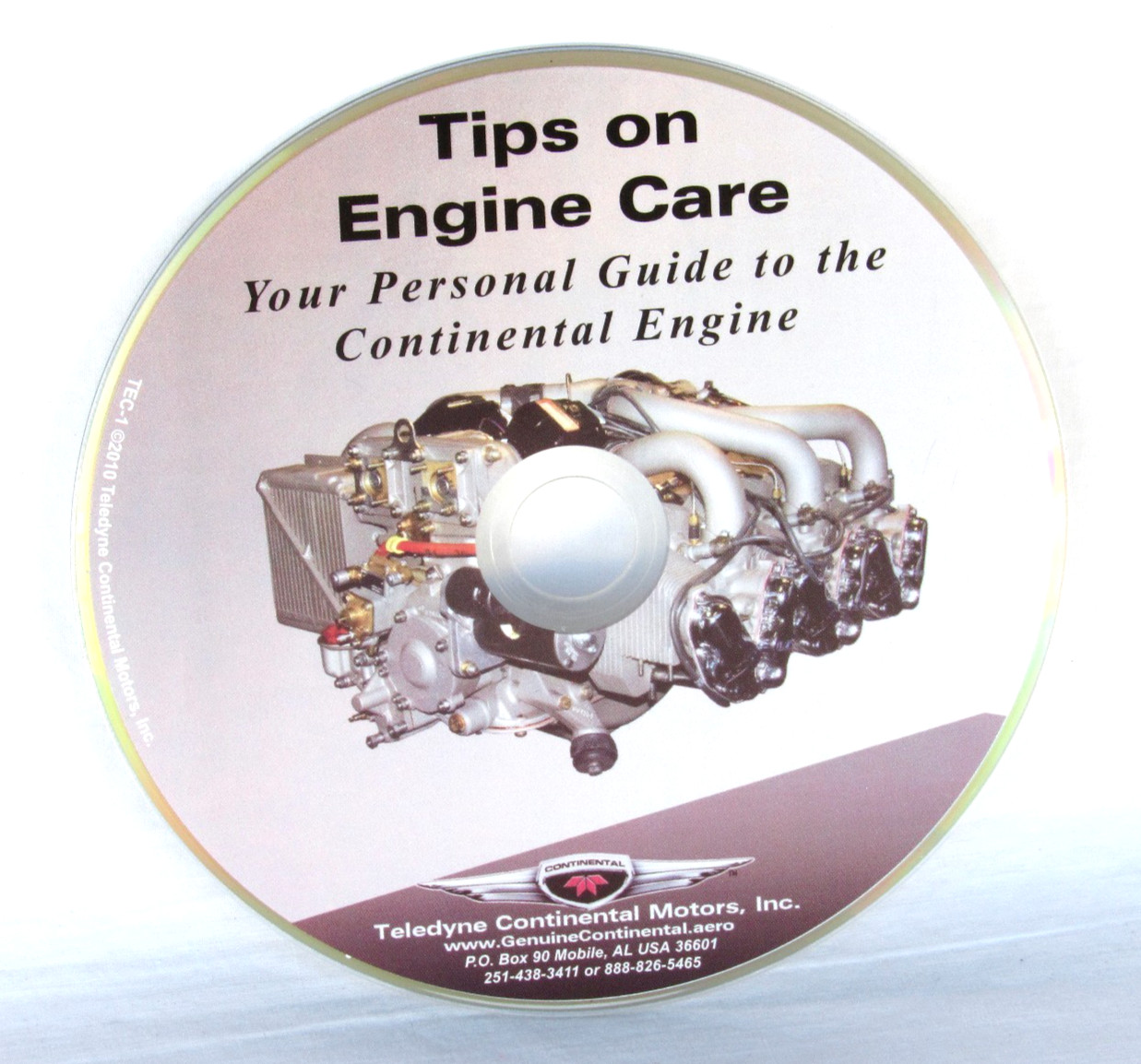 DVD - CONTINENTAL Engine Care Guide - PC ONLY Teledyne Instructional  - Gift