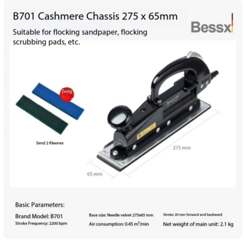 Handheld Pneumatic Flat Polishing and Brushing Machine, Reciprocating Sander