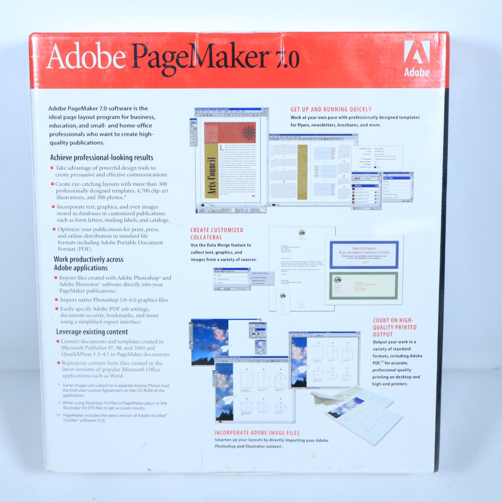 Adobe PageMaker 7.0 for Windows Upgrade Education Version NEW