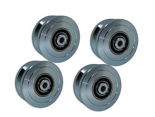 Slide Gate Wheel 6” V-Groove Solid Steel Bearing 5000lbs Capacity with Screw No