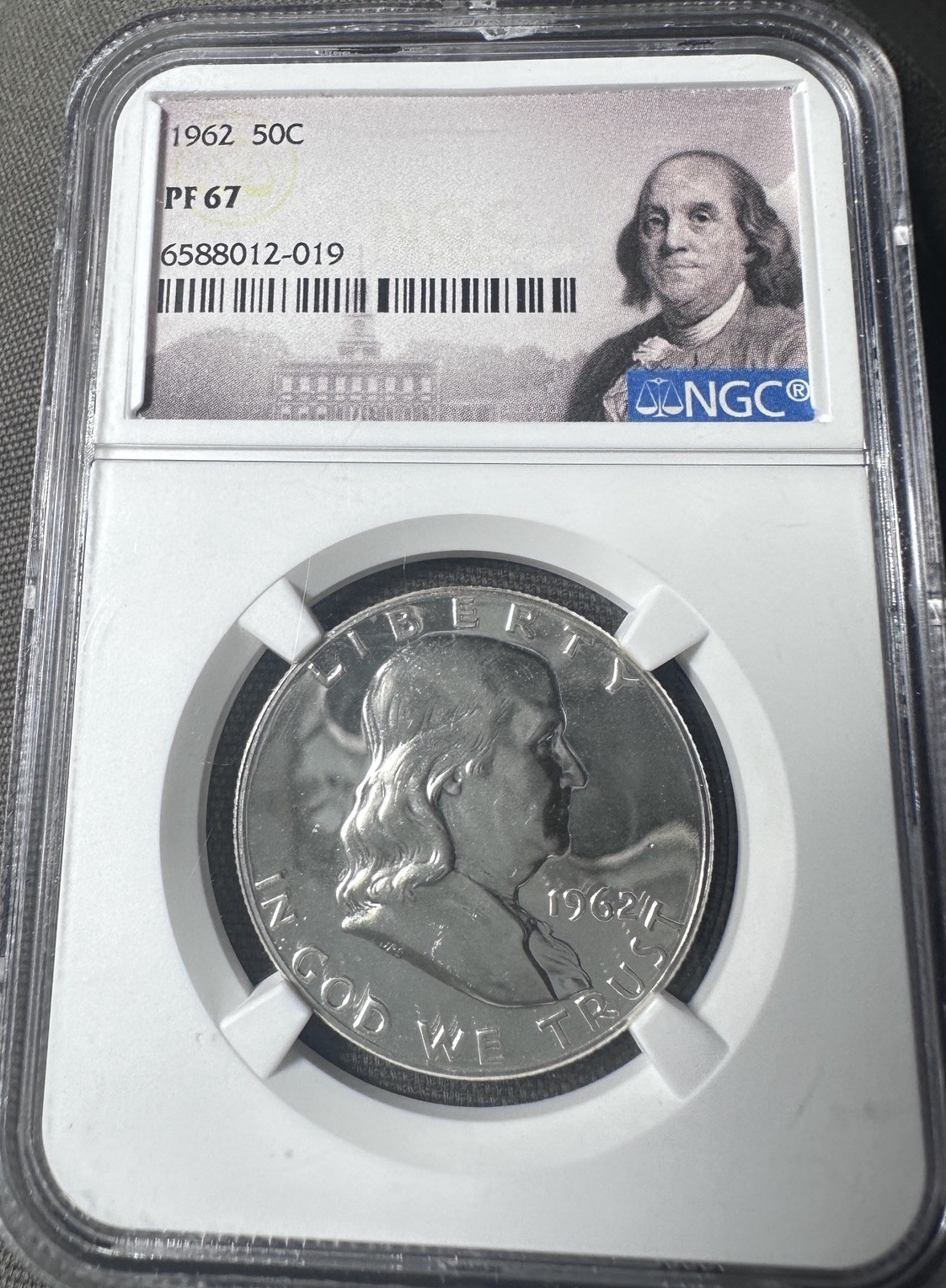 NGC - Franklin Half Dollar - 50c - 1962 - PF-67