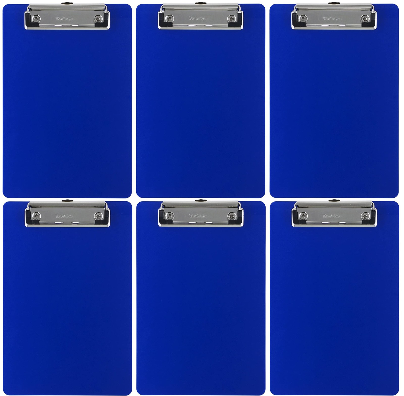 Trade Quest Memo Clipboard 6'' x 9'' Low Profile Clip Plastic (6-Pack) (Dark ...