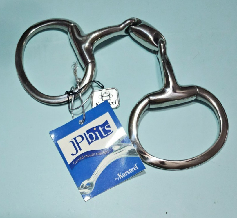 JP Bits by Korsteel 144184 French Link Oval Mouth Eggbutt 5" Snaffle Bit NWT
