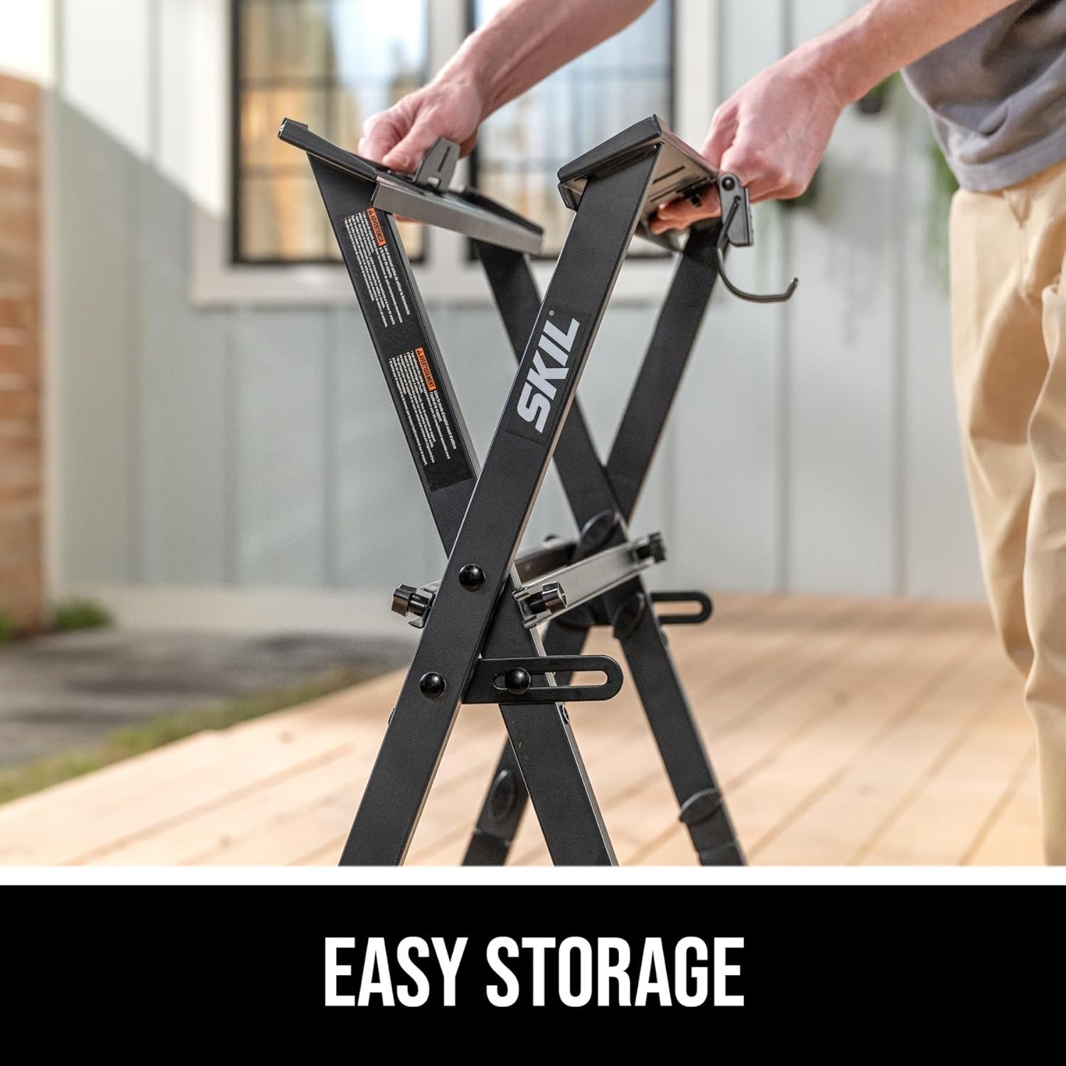 Compact Workbench with Folding Stand - Easy Setup & Storage
