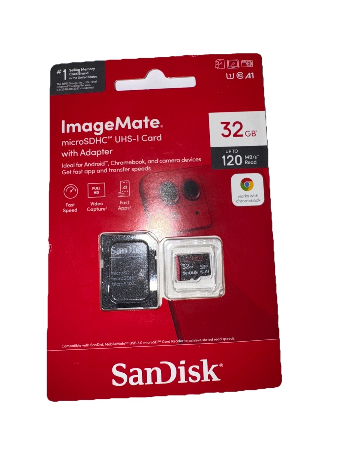 SanDisk 32GB ImageMate microSDHC UHS 1 Memory Card with Adapter NEW