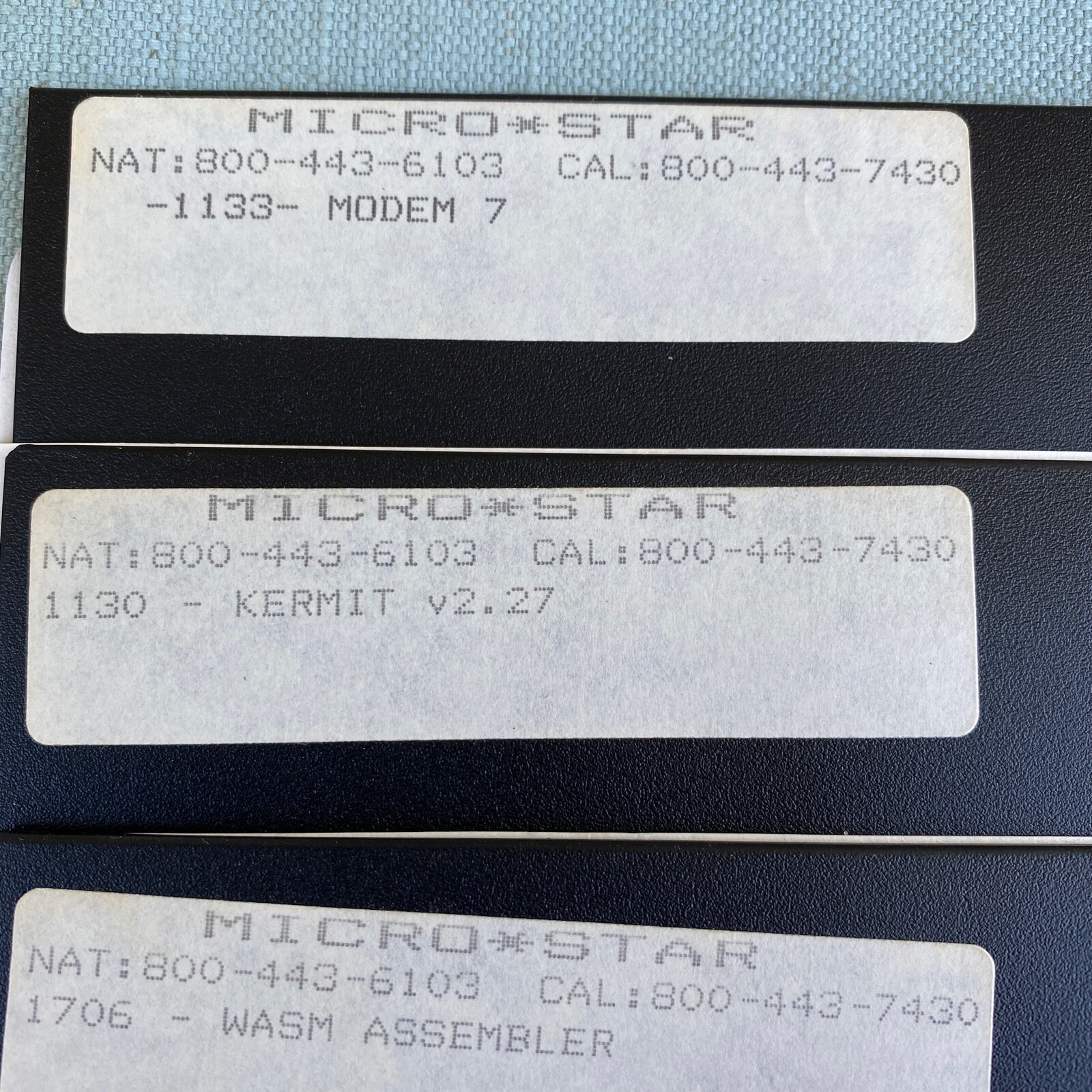 Micro Star Kermit v2.27 II WASM Assembler Modem 7 5.25” Floppy Disk PC Computer