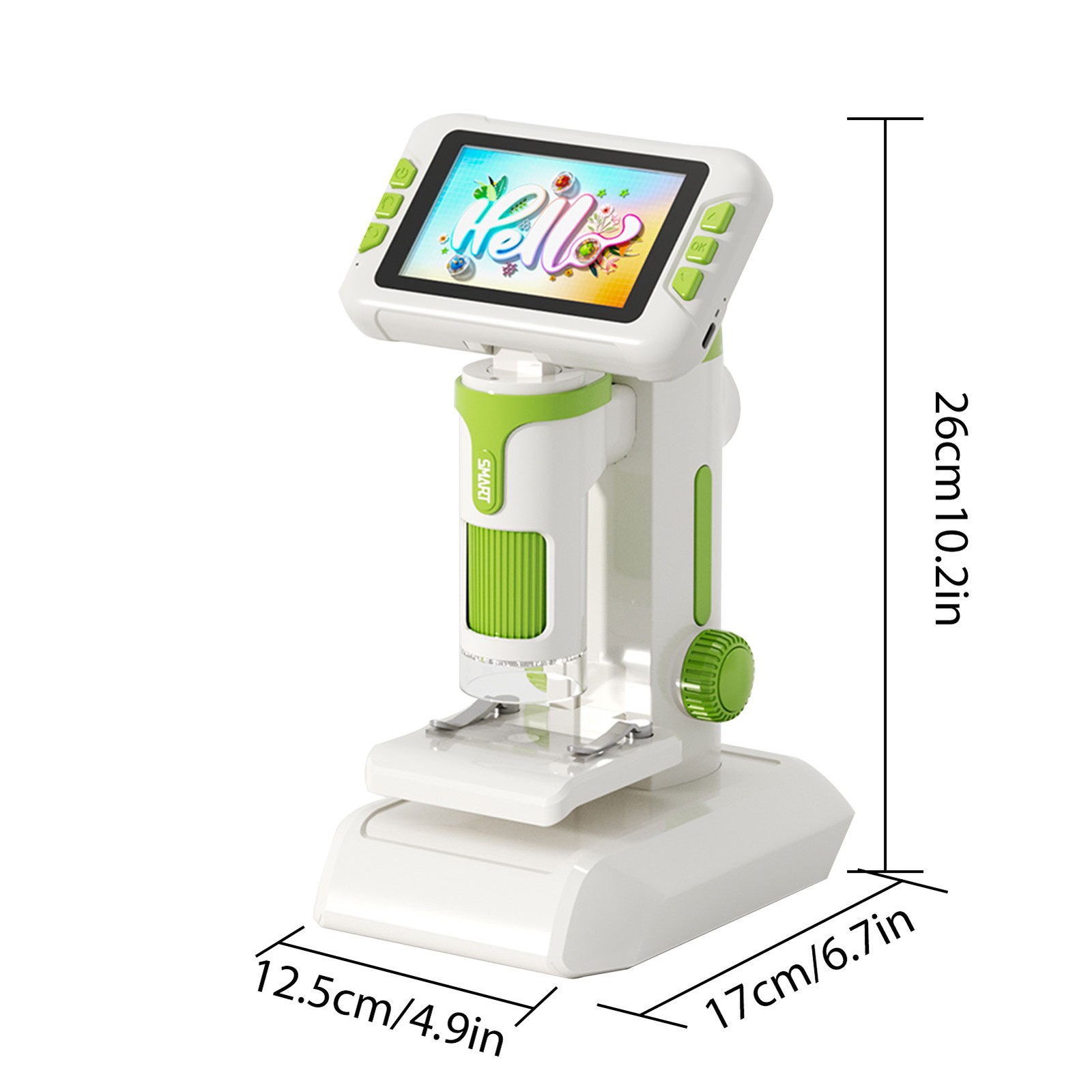 1600X Kids Digital Microscope - 4" 1080P Screen, Handheld Portable Science Kit