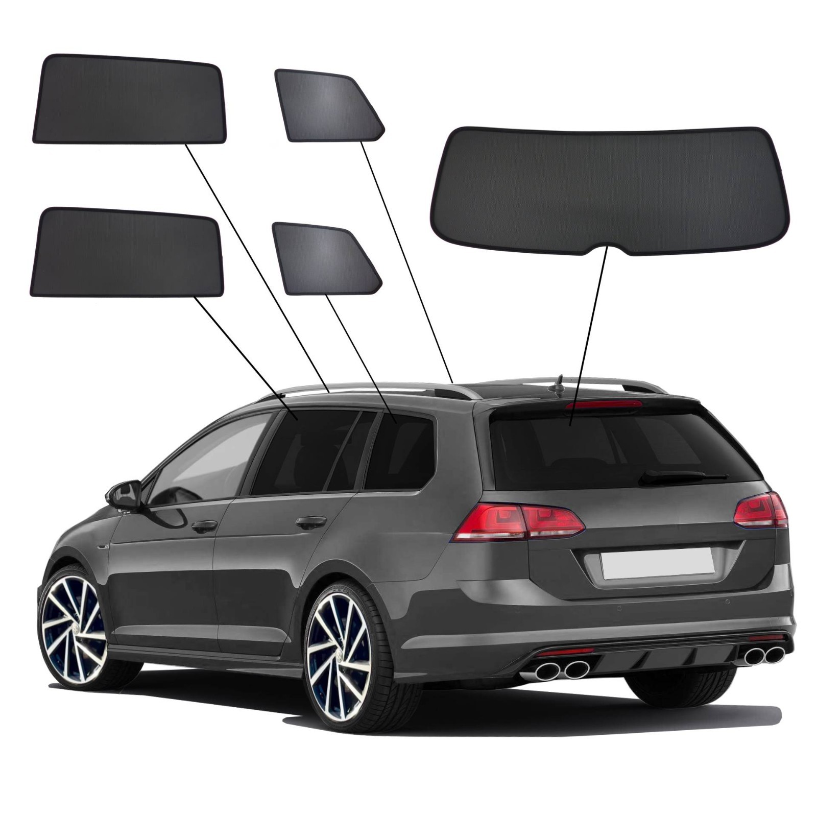 Car sun protection privacy UV protection VW Golf 7 variant estate car 2012-2020 SunClip