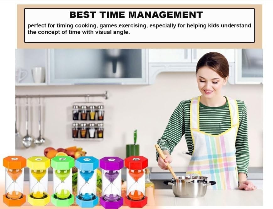 Safe and Stylish Purple Sand Timer - 30 Minute Classroom & Kitchen Essential