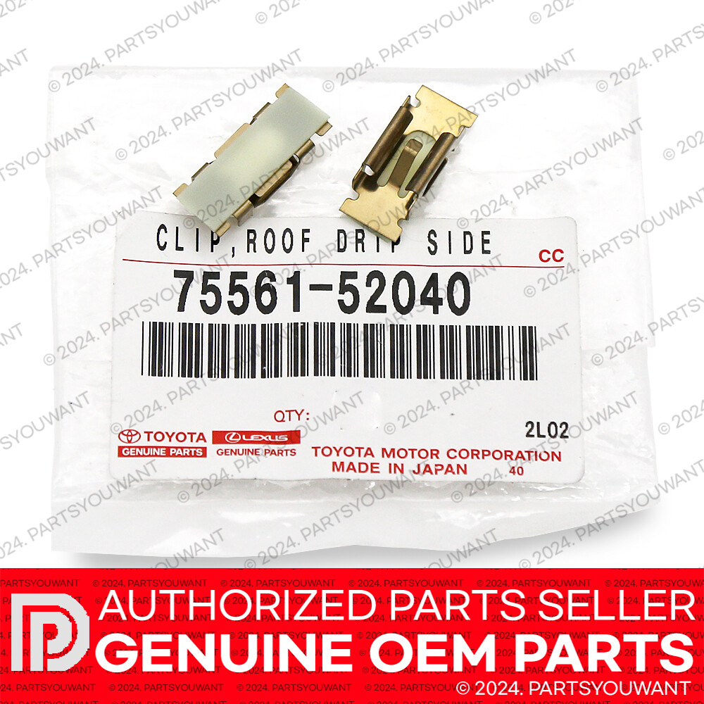 GENUINE Toyota Lexus OEM Roof Drip Side Finish Moulding Clip 75561-52040 [SET]