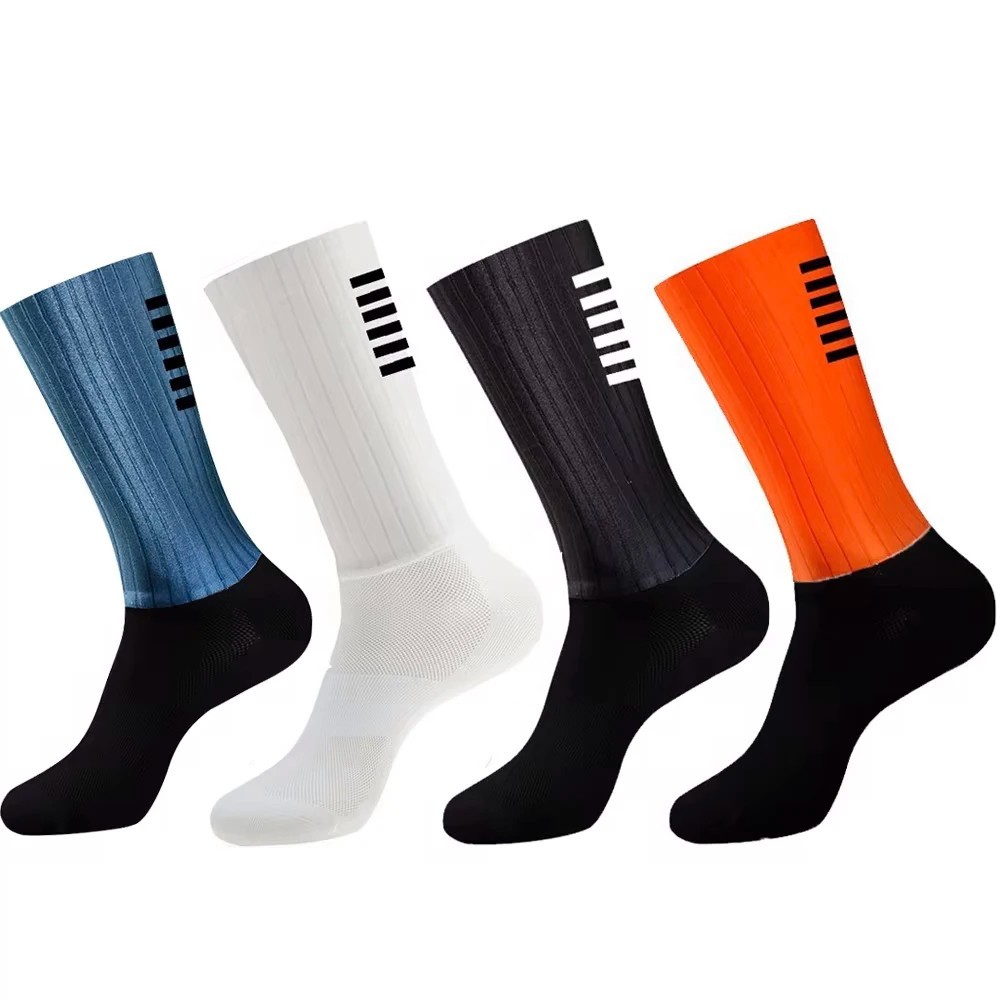 Men’s Silicone Cycling Aero Socks Anti-Slip for Biking, Running & Sports