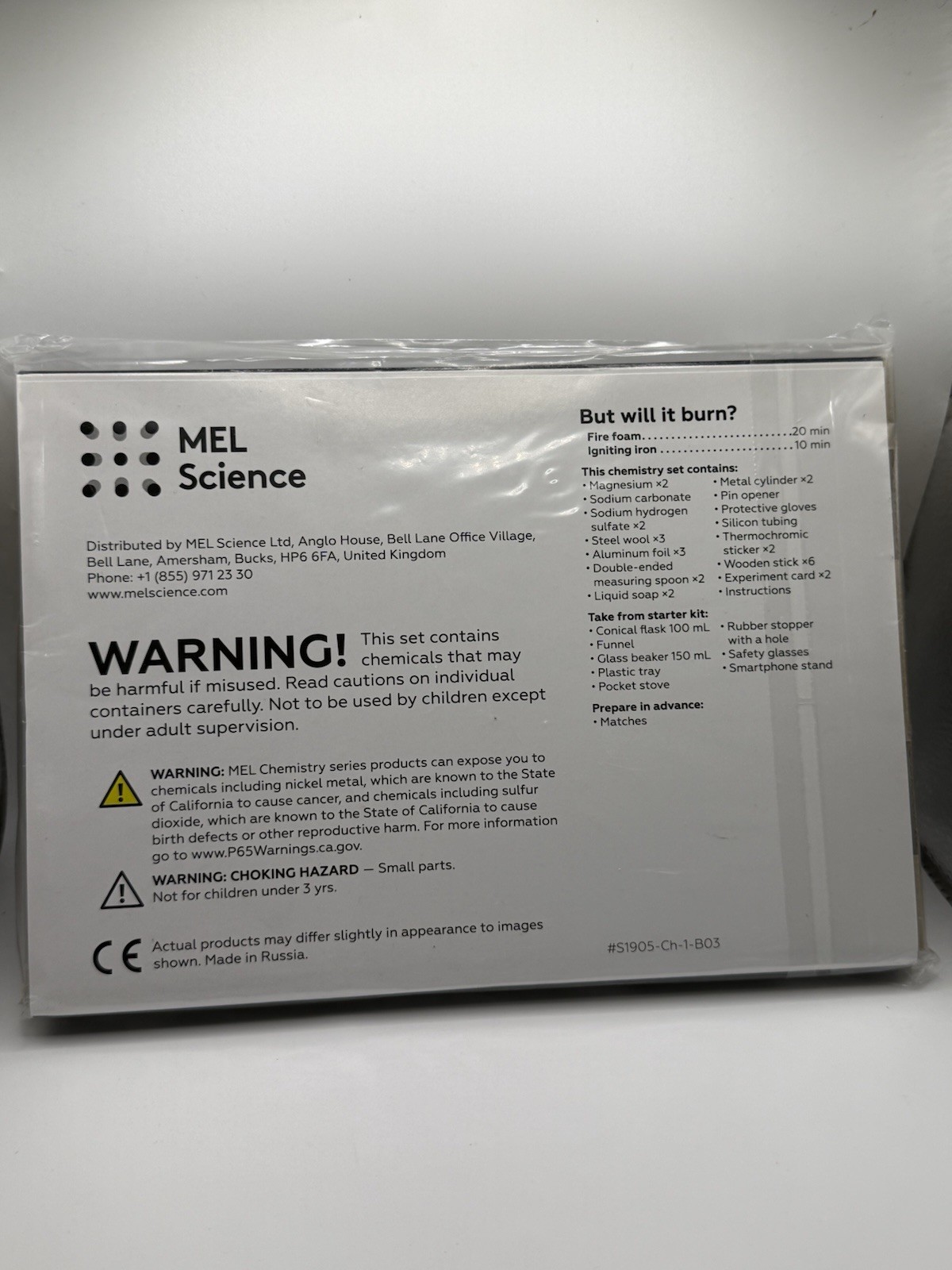 Mel Chemistry kit But Will It Burn 10+ new Sealed