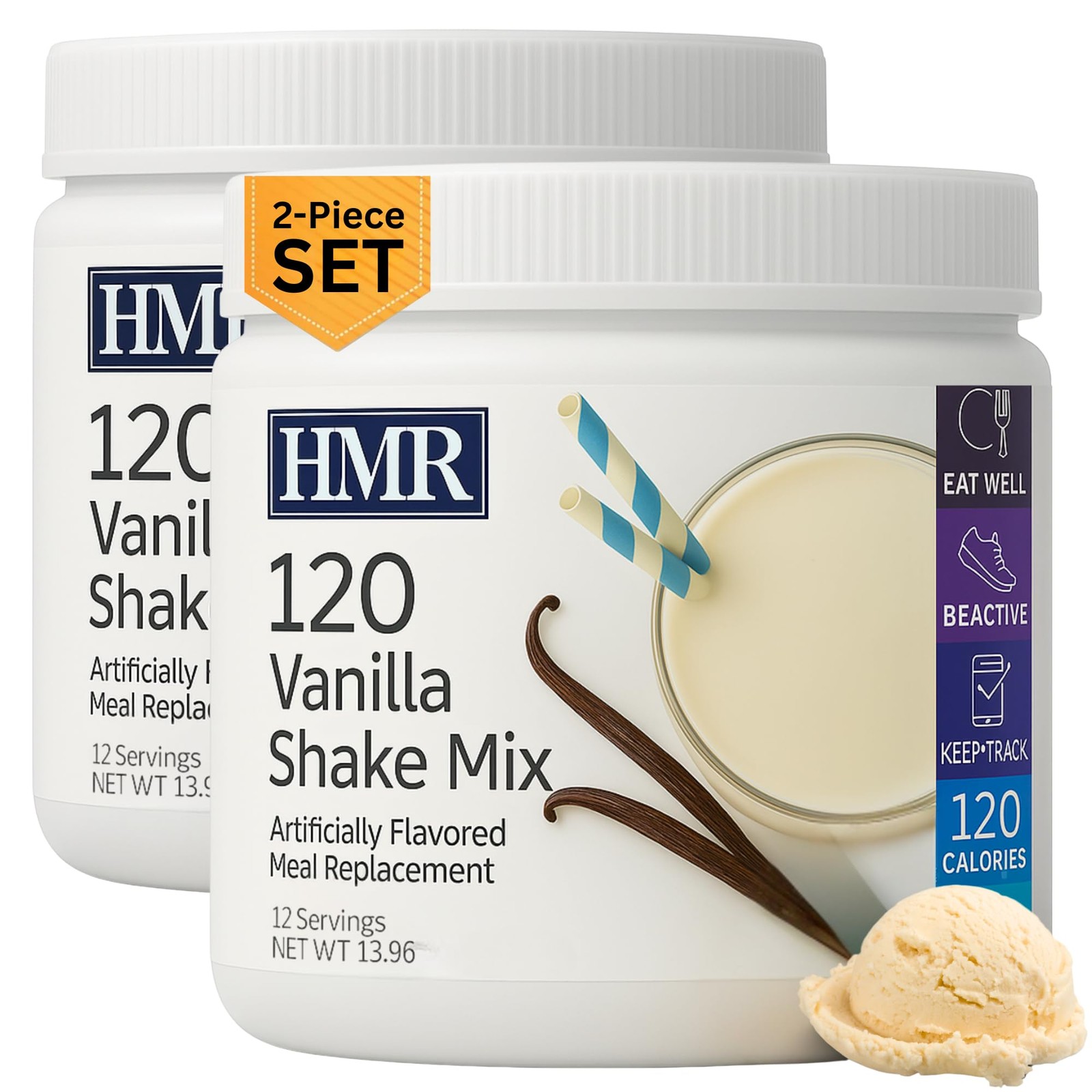 HMR 120 Shake Meal Replacement Powder | Vanilla 13.97 Ounce (Pack of 2)
